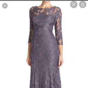 Adrianna Papell Illusion Yoke Lace Gown